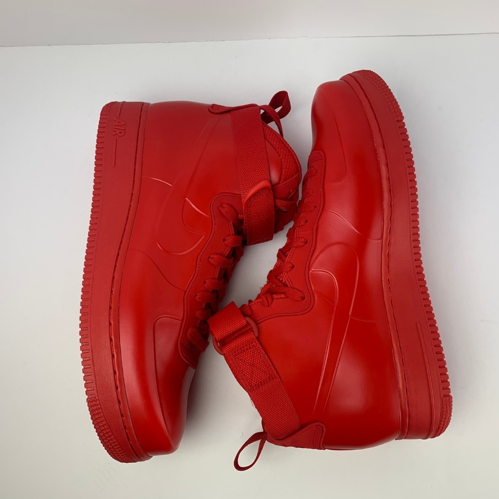 Men's Nike Air Force 1 Foamposite Triple Red NEW! - Picture 4 of 8